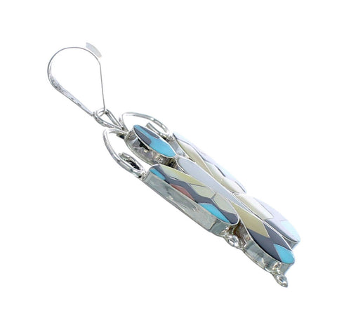 Zuni Multicolor Sterling Silver Butterfly Pendant And Pin NX11731